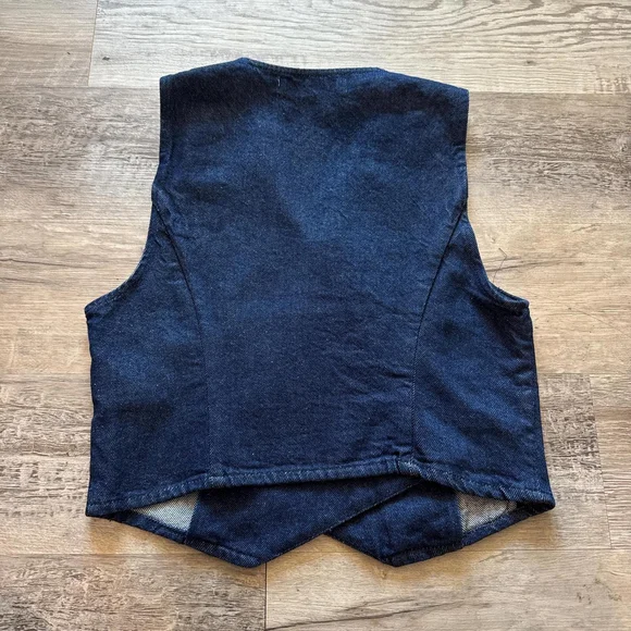 ZARA DOUBLE-BREASTED DENIM VEST - BRAND NEW WITH TAG - SIZE S - Picture 6 of 8
